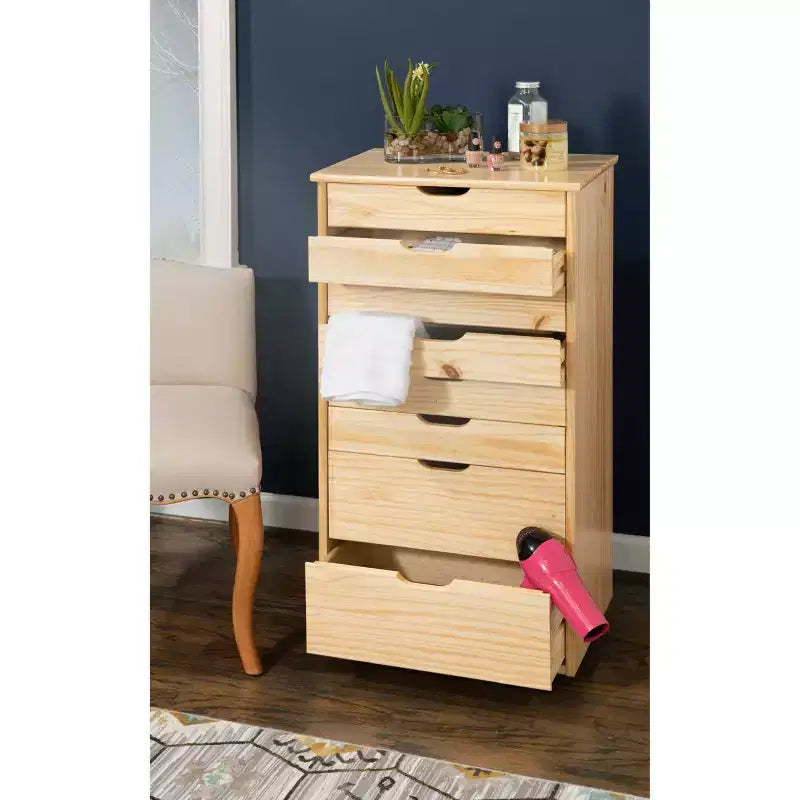 Cary 8 Drawer Rolling Storage Cart - Linon