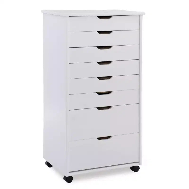 Cary 8 Drawer Rolling Storage Cart - Linon