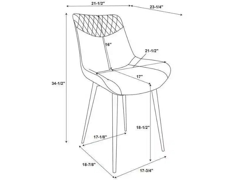 2 chaises de salle à manger Edler – Linon
