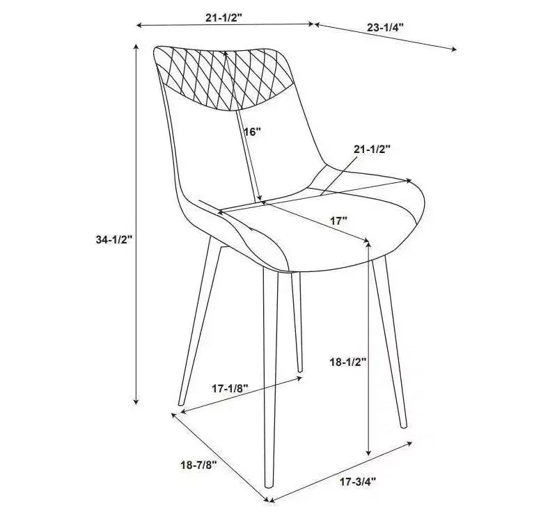 2 chaises de salle à manger Edler – Linon