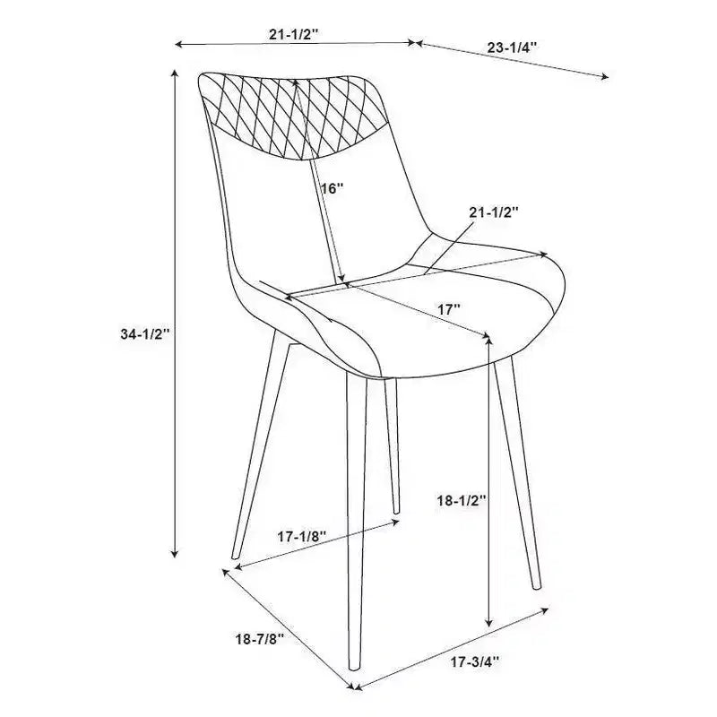 2 chaises de salle à manger Edler – Linon