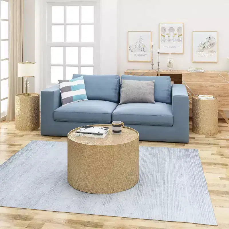 3pc Braeburn Modern Round Iron Accent Table Set - Christopher Knight Home