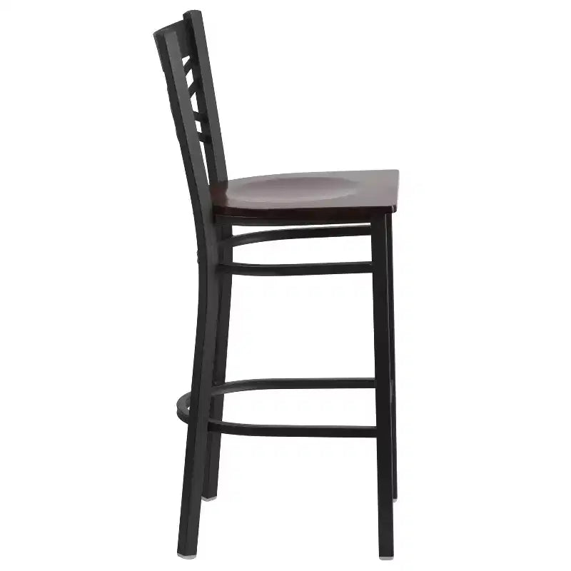 Flash Furniture Black ''X'' Back Metal Restaurant Barstool