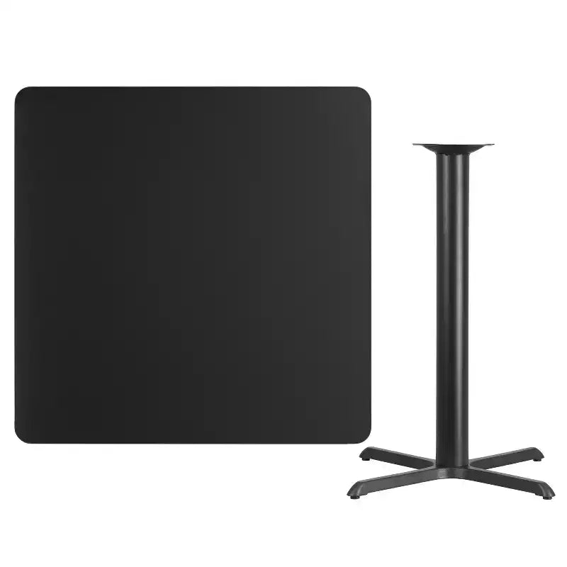 Plateau de table carré en stratifié de 107 cm avec base de table hauteur bar de 84 cm x 84 cm Flash Furniture