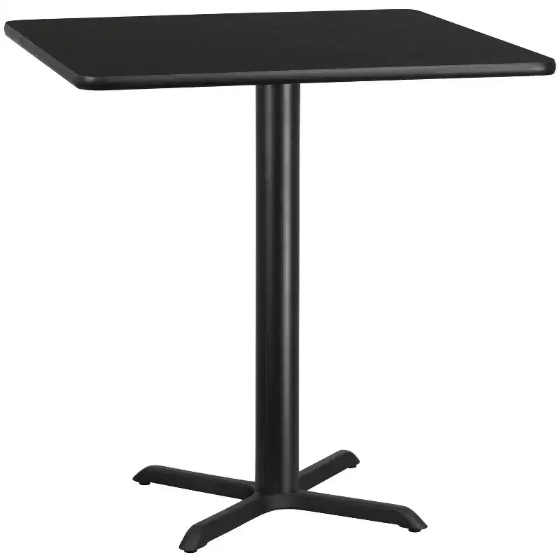 Plateau de table carré en stratifié de 107 cm avec base de table hauteur bar de 84 cm x 84 cm Flash Furniture