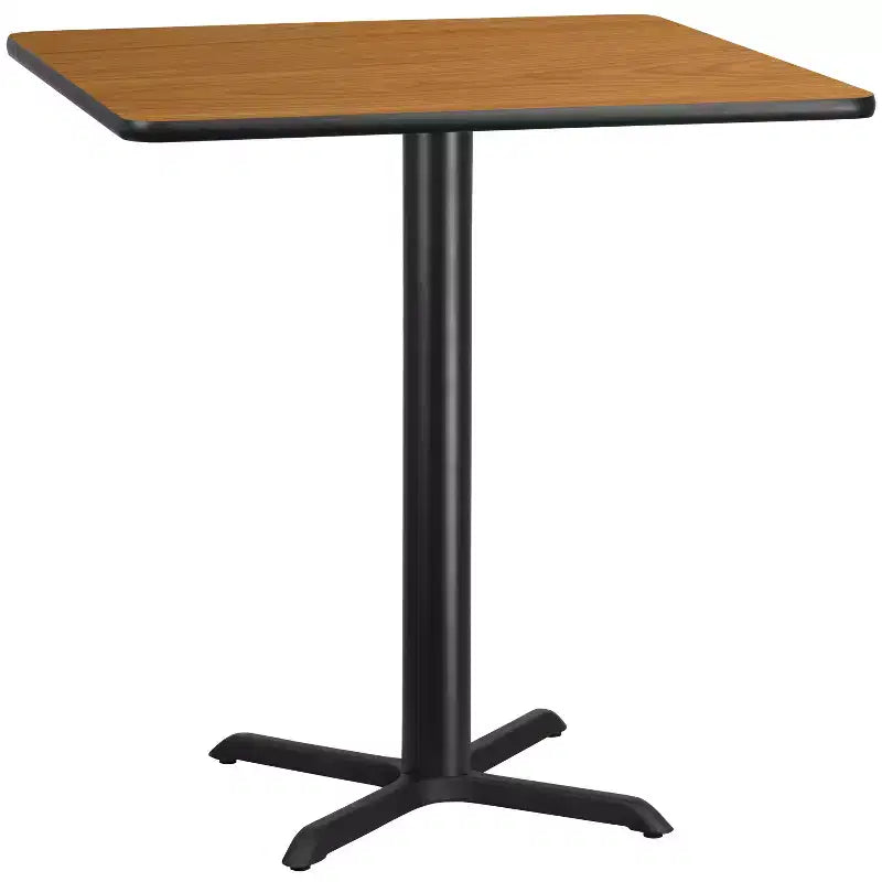 Flash Furniture 42'' Square Laminate Table Top with 33'' x 33'' Bar Height Table Base