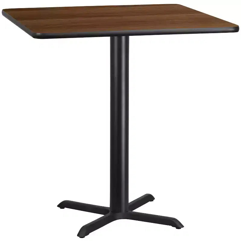 Plateau de table carré en stratifié de 107 cm avec base de table hauteur bar de 84 cm x 84 cm Flash Furniture
