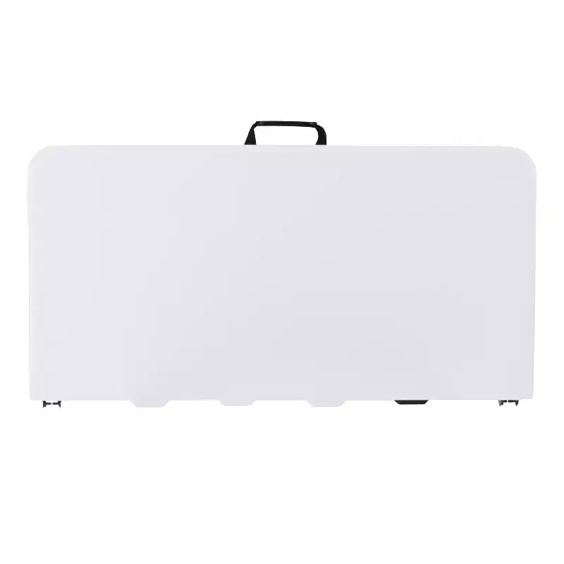 Flash Furniture 2.79-Foot Square Bi-Fold Granite White Plastic Folding Table with Carrying Handle