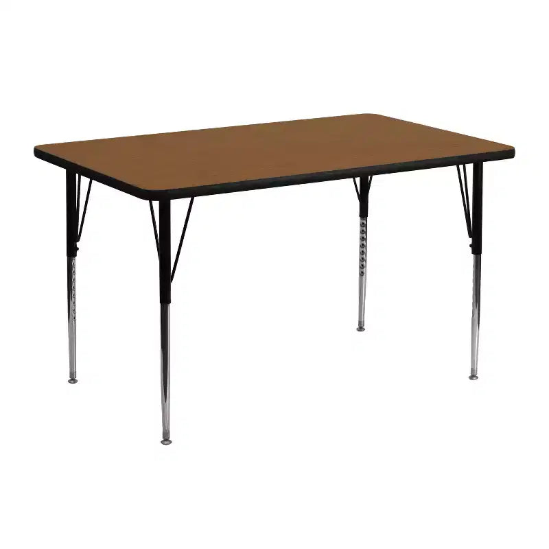 Flash Furniture Table d'activité rectangulaire en stratifié haute pression de 24''L x 48''l - Pieds réglables en hauteur standard