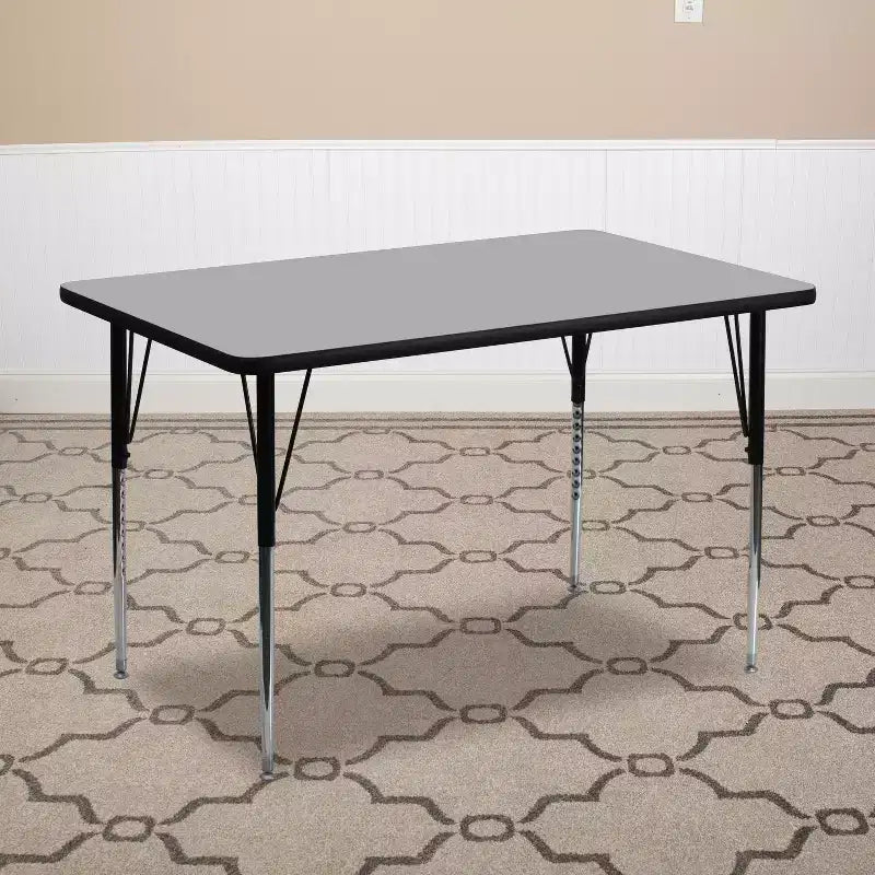 Flash Furniture 30''W x 72''L Rectangular Thermal Laminate Activity Table - Standard Height Adjustable Legs
