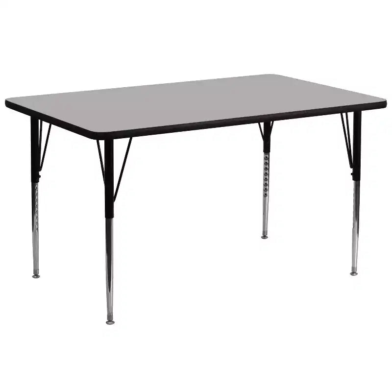 Flash Furniture 30''W x 72''L Rectangular Thermal Laminate Activity Table - Standard Height Adjustable Legs