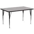 Flash Furniture 30''W x 72''L Rectangular Thermal Laminate Activity Table - Standard Height Adjustable Legs