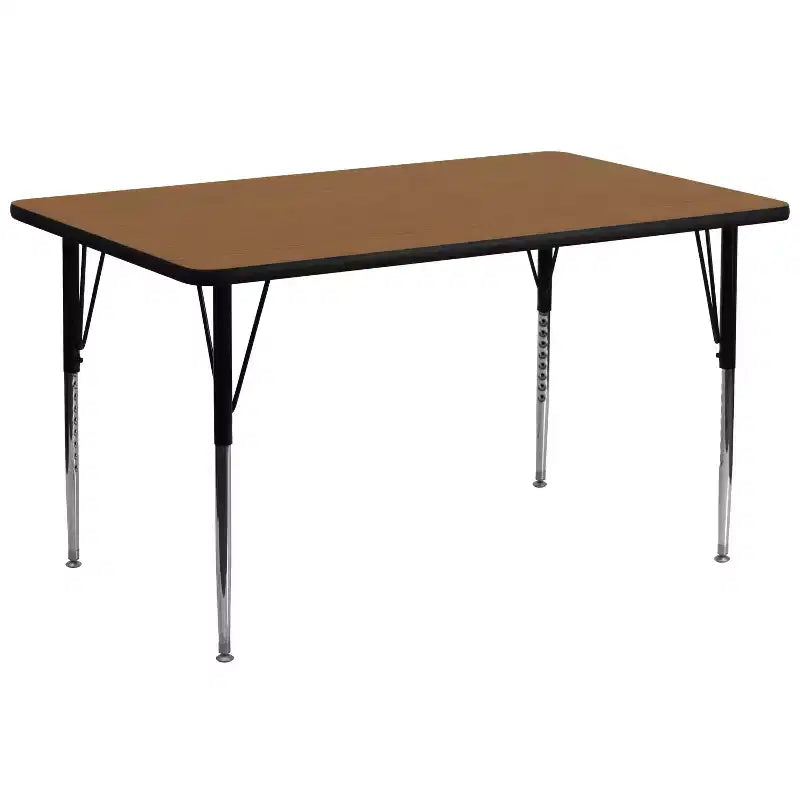 Flash Furniture 30''W x 72''L Rectangular Thermal Laminate Activity Table - Standard Height Adjustable Legs