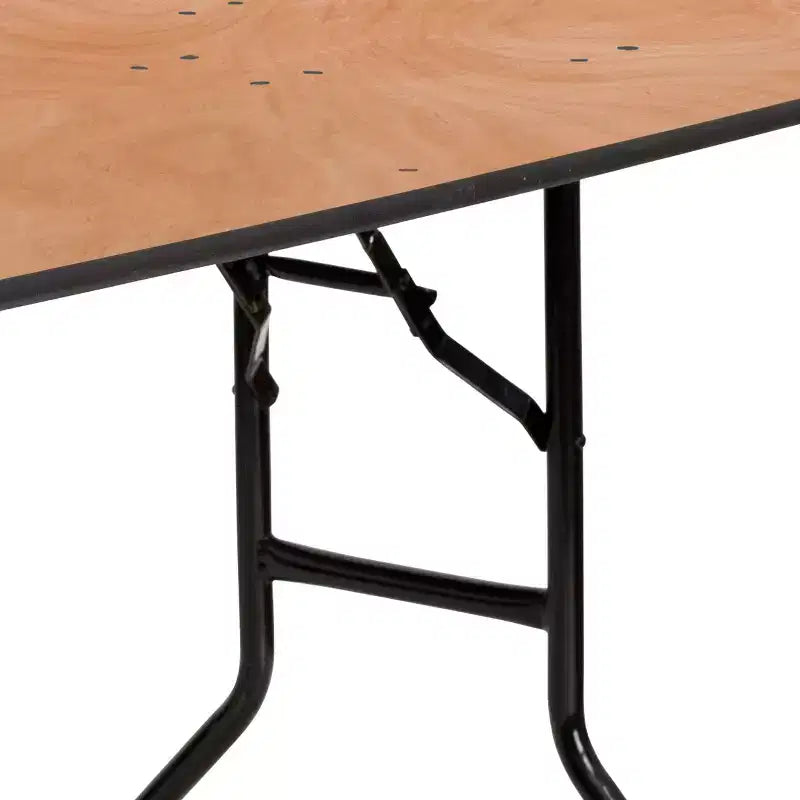 Flash Furniture 5-Foot Half-Round Wood Folding Banquet Table