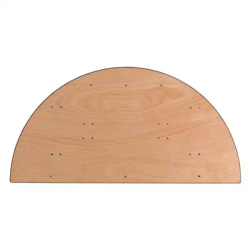 Flash Furniture 5-Foot Half-Round Wood Folding Banquet Table