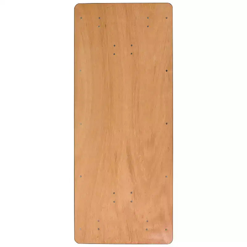 Flash Furniture 6-Foot Rectangular Wood Folding Banquet Table with Clear Coated Finished Top