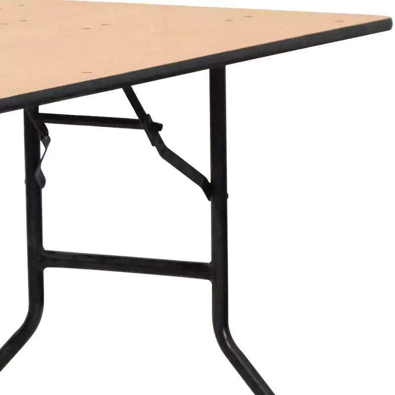 Flash Furniture 6-Foot Rectangular Wood Folding Banquet Table with Clear Coated Finished Top