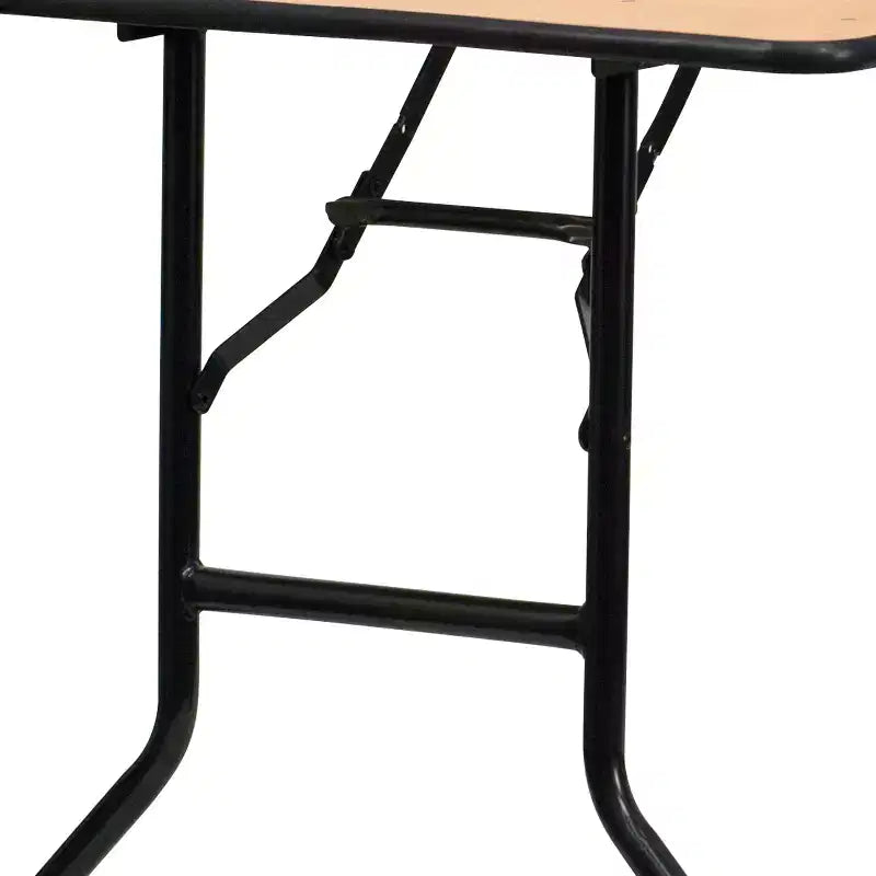 Flash Furniture 6-Foot Rectangular Wood Folding Banquet Table with Clear Coated Finished Top