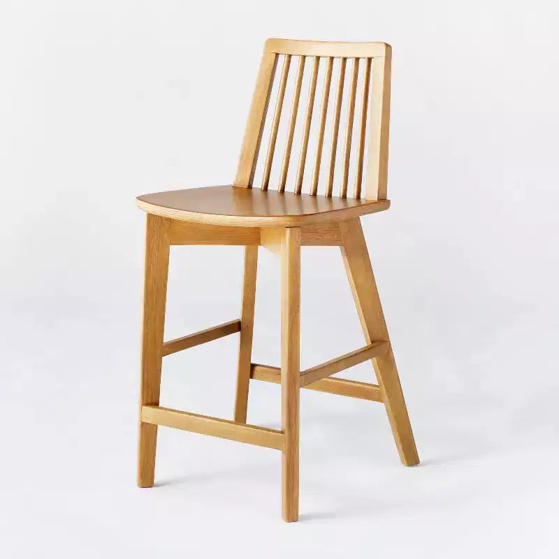 Linden Modified Windsor Wood Counter Height Barstool - Threshold designed with Studio McGee