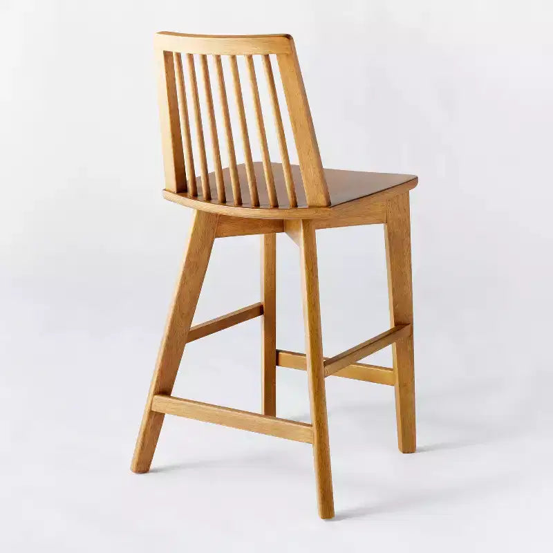 Linden Modified Windsor Wood Counter Height Barstool - Threshold designed with Studio McGee
