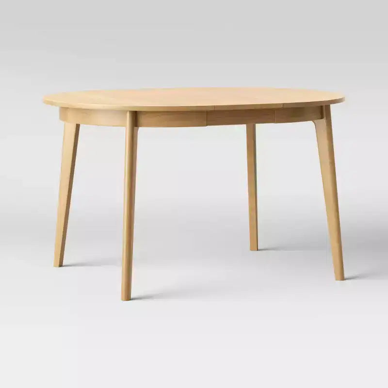 Table à manger extensible ronde Astrid style Mid-Century - Threshold