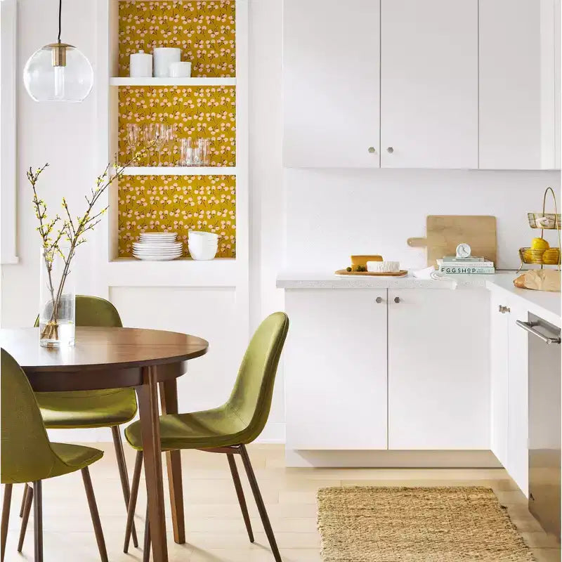 Table à manger extensible ronde Astrid style Mid-Century - Threshold