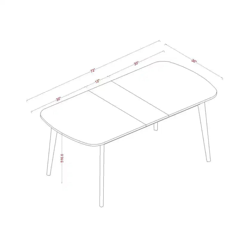 Table de salle à manger extensible Astrid (milieu de siècle) - Threshold