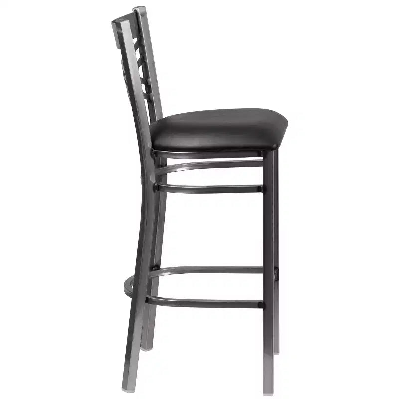 Flash Furniture Clear Coated ''X'' Back Metal Restaurant Barstool