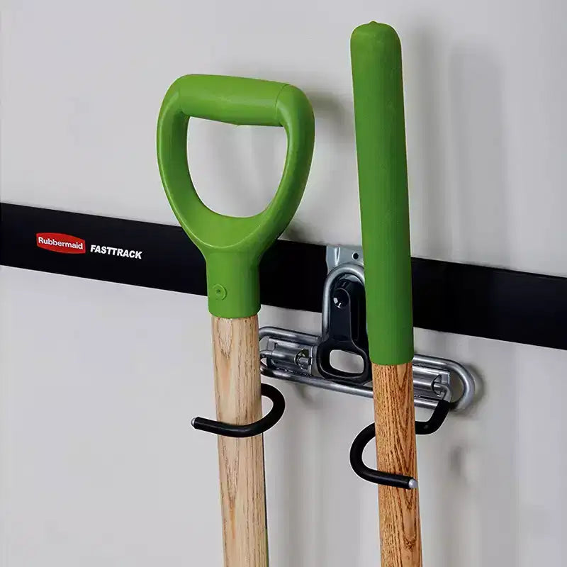 Support mural Rubbermaid FastTrack pour 2 outils à manche en S (lot de 2)