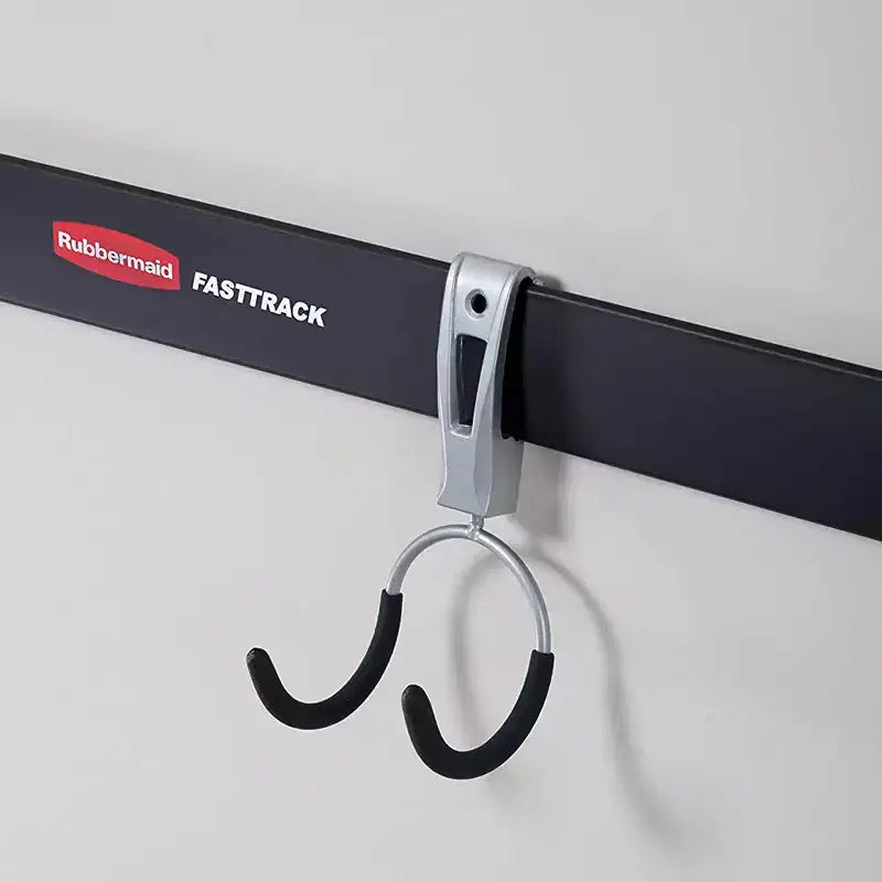 Rubbermaid Universal Metallic FastTrack Hanging Garage Hook Organizers (6 Pack)