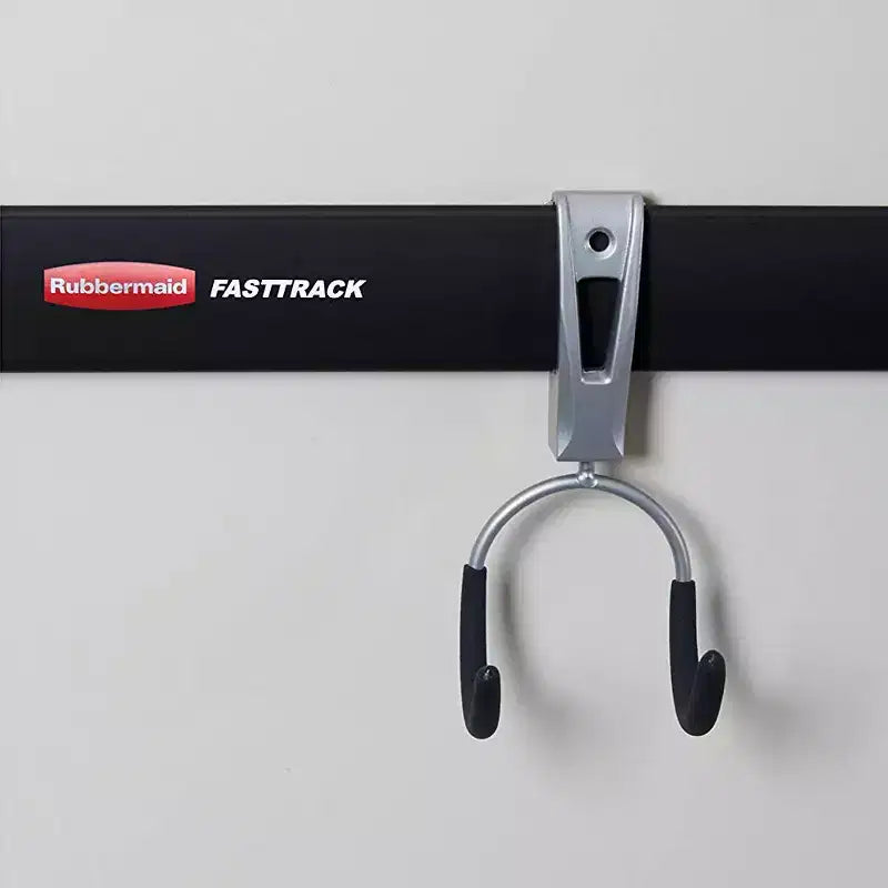 Rubbermaid Universal Metallic FastTrack Hanging Garage Hook Organizers (6 Pack)