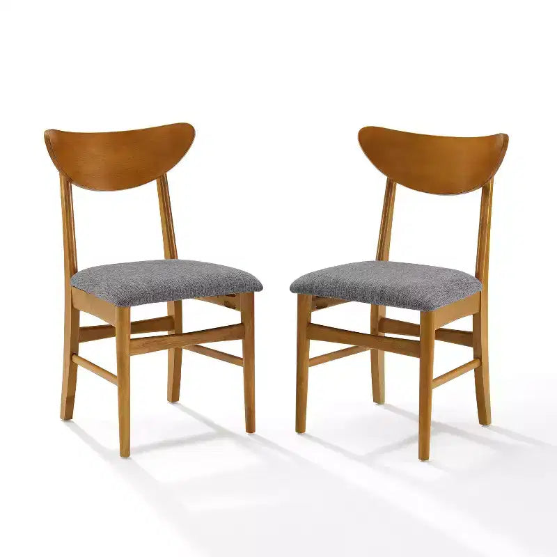 Set of 2 Landon Wood Dining Chairs with Upholstered Seat - Crosley
