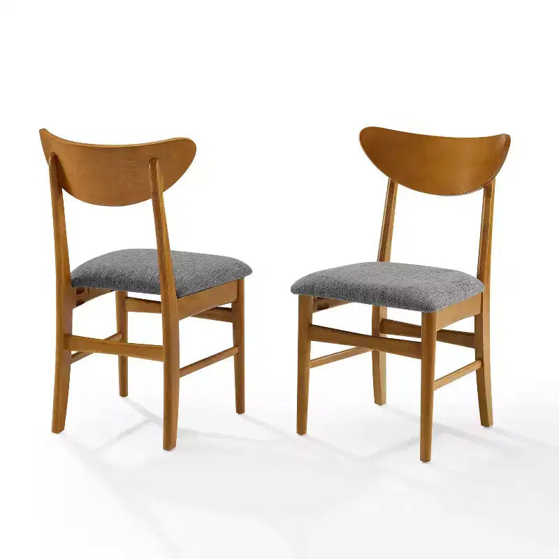 Set of 2 Landon Wood Dining Chairs with Upholstered Seat - Crosley