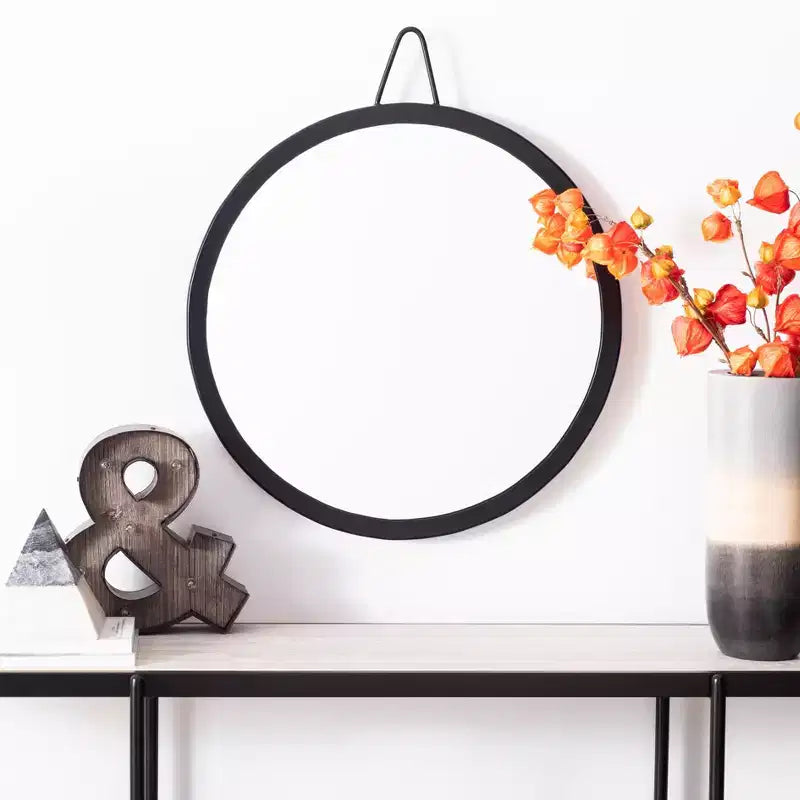Miroir Mural Rond 50x50 cm - Miroir Décoratif d'Appoint pour Chambre ou Salon