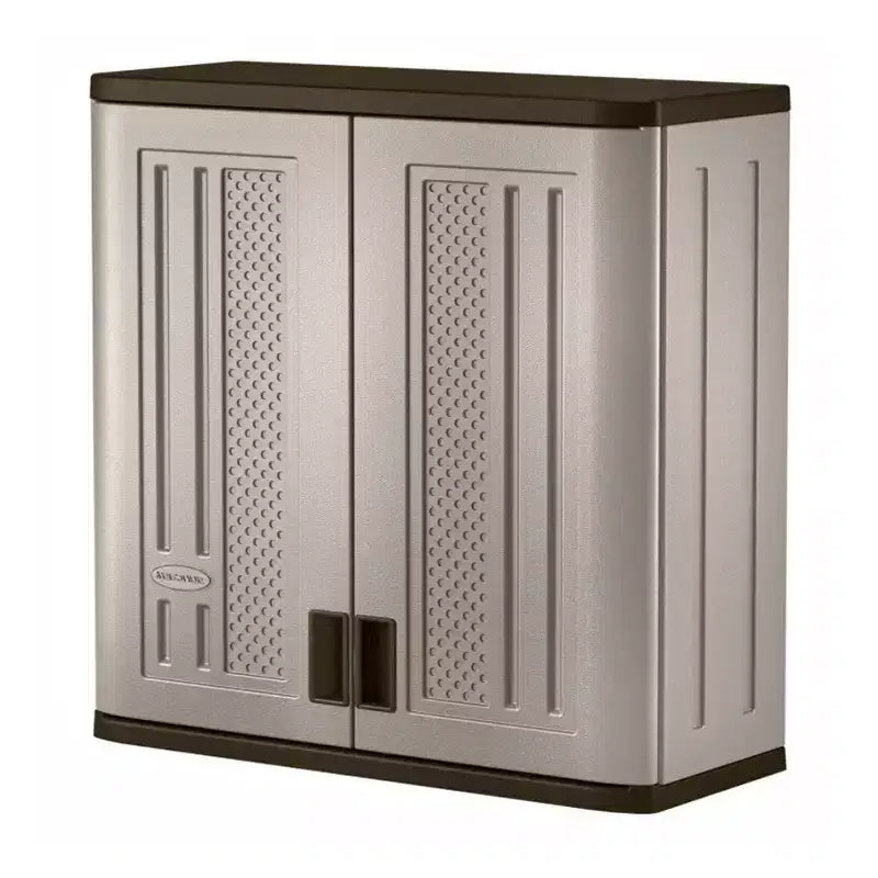 Suncast 9 Cu Ft Heavy Duty Resin Storage Cabinet & 4 Cu Ft Resin Wall Cabinet