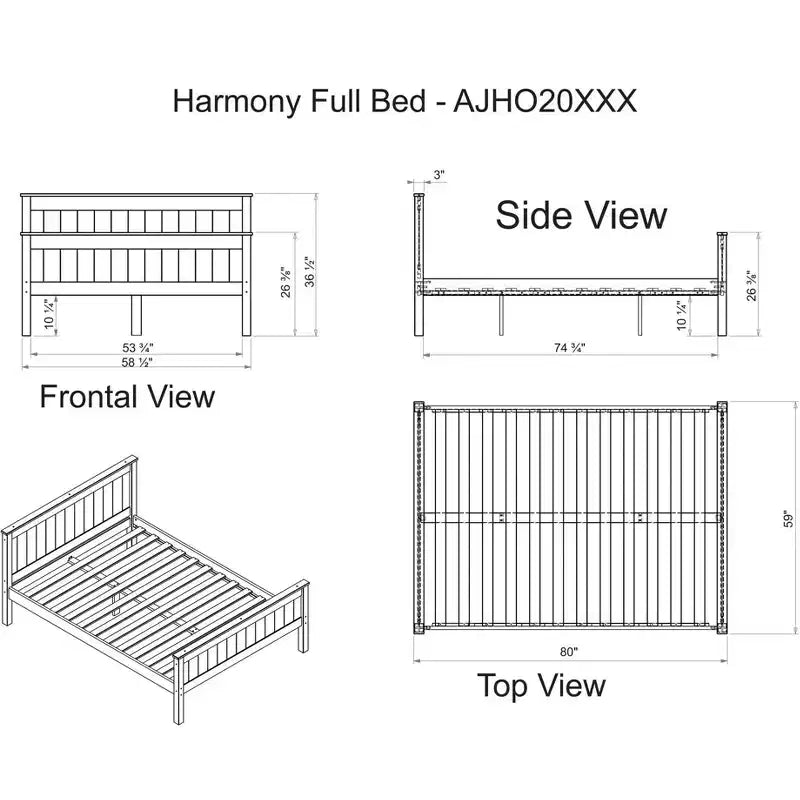 Full Harmony Bed - Alaterre Furniture