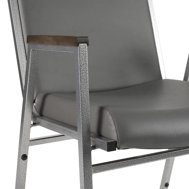 Chaise empilable robuste avec accoudoirs - 21P x 21L x 31H
