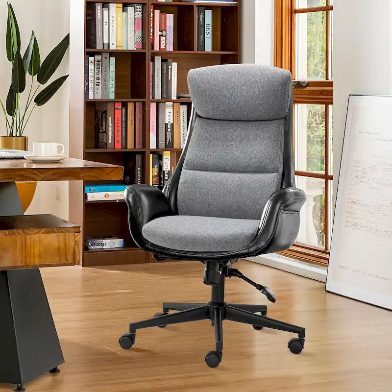 Faux Leather Office Chair - Swivel - Multiple Colors