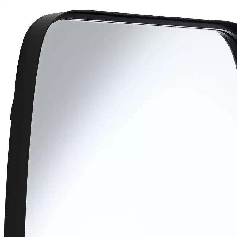 Uttermost Erin Rectangular Vanity Decorative Wall Mirror Modern Black Curved Metal Frame 26 3/4 Wide for Bathroom Bedroom Living Room Office Entryway