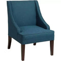 Elm Lane Dixon 35 1/4 Blue Fabric Swoop Arm Chair