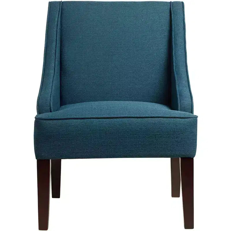 Elm Lane Dixon 35 1/4 Blue Fabric Swoop Arm Chair