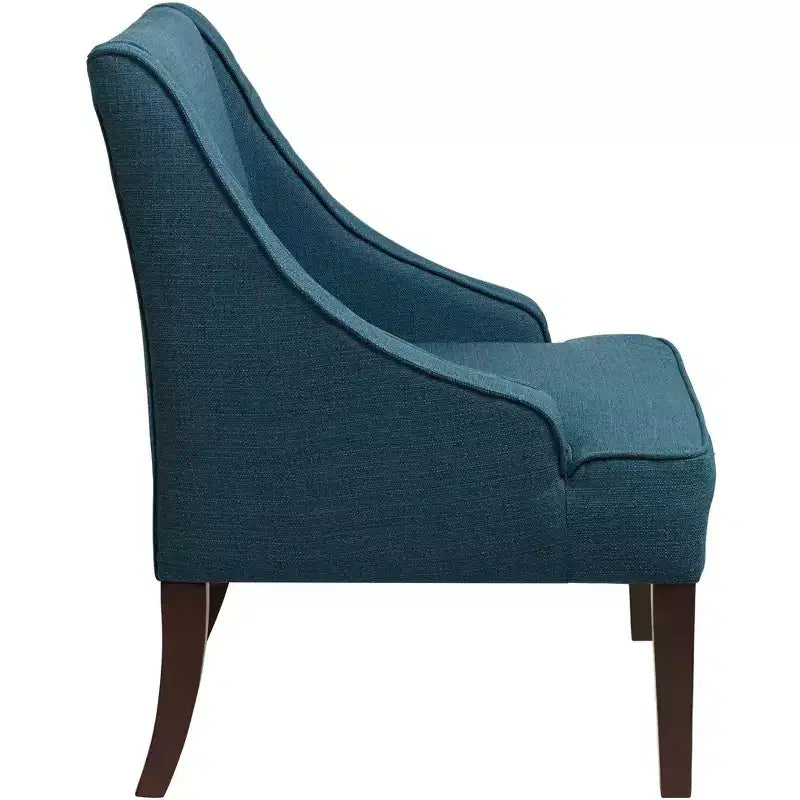 Elm Lane Dixon 35 1/4 Blue Fabric Swoop Arm Chair