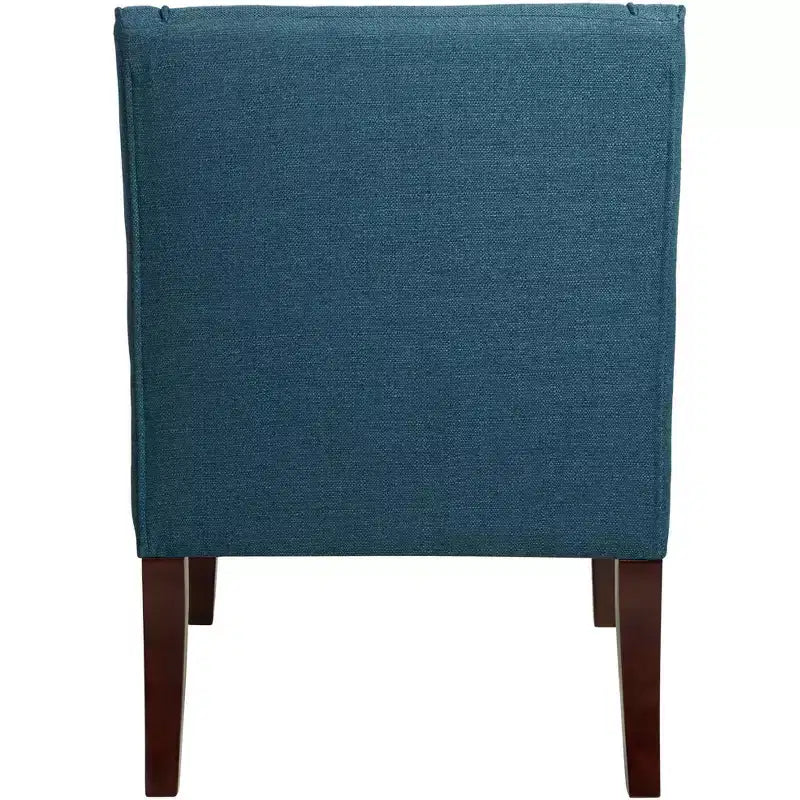 Elm Lane Dixon 35 1/4 Blue Fabric Swoop Arm Chair