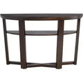 Elm Lane Conrad Modern Rich Wood Console Table 47 1/2 x 18 with Shelf Dark Brown Crisscross Leg for Living Room Bedroom Bedside Entryway Home Office