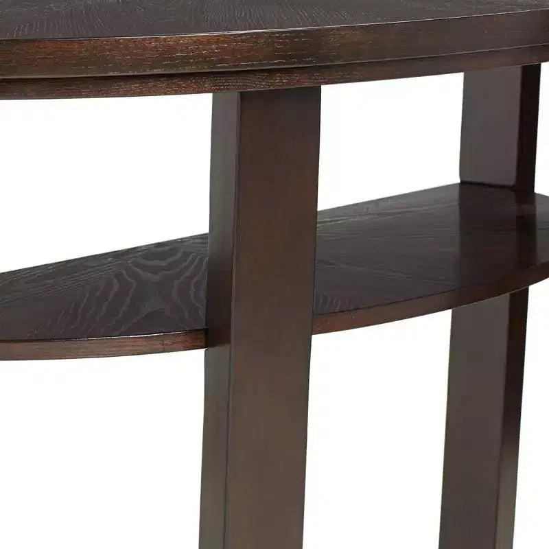 Elm Lane Conrad Modern Rich Wood Console Table 47 1/2 x 18 with Shelf Dark Brown Crisscross Leg for Living Room Bedroom Bedside Entryway Home Office
