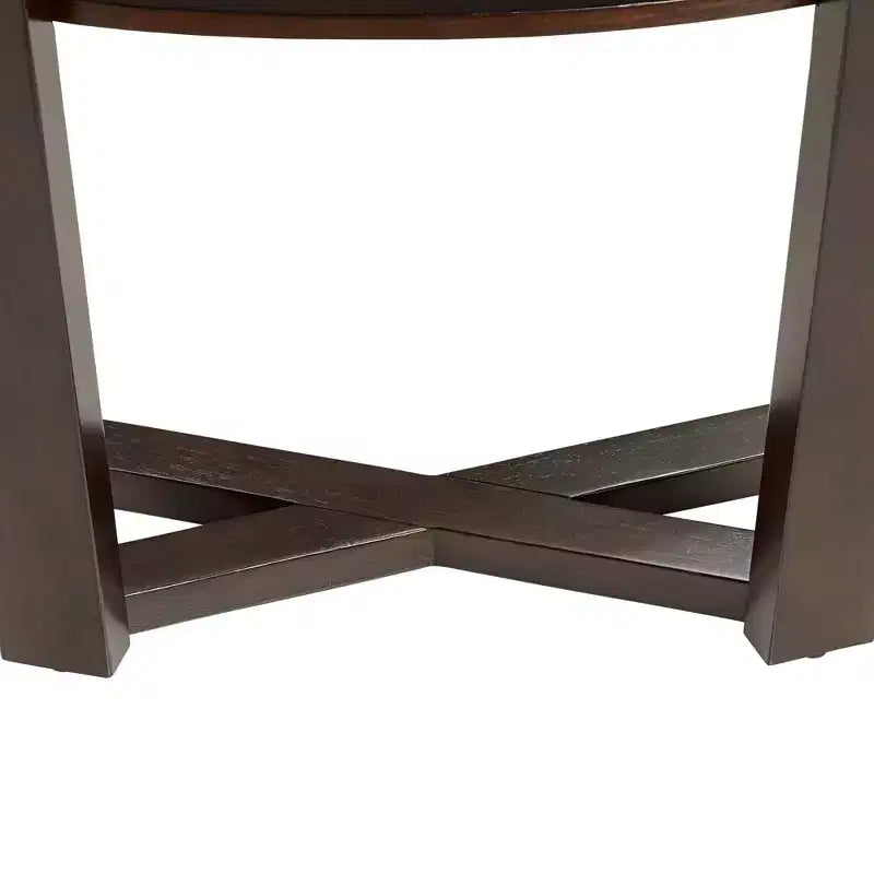 Elm Lane Conrad Modern Rich Wood Console Table 47 1/2 x 18 with Shelf Dark Brown Crisscross Leg for Living Room Bedroom Bedside Entryway Home Office
