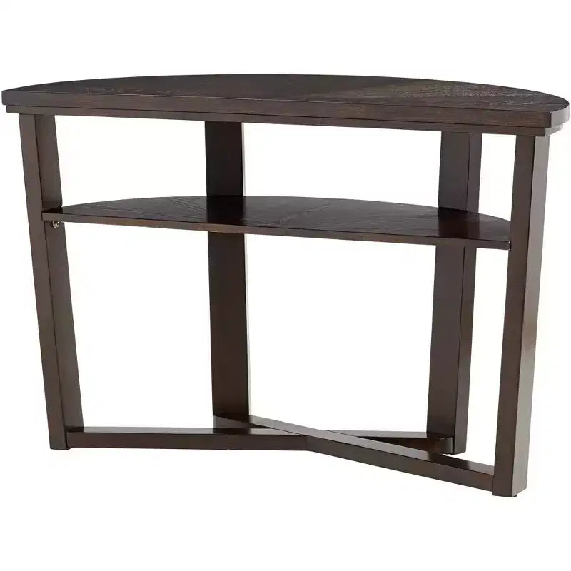 Elm Lane Conrad Modern Rich Wood Console Table 47 1/2 x 18 with Shelf Dark Brown Crisscross Leg for Living Room Bedroom Bedside Entryway Home Office