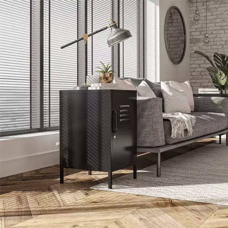 RealRooms Shadwick Metal Locker End Table