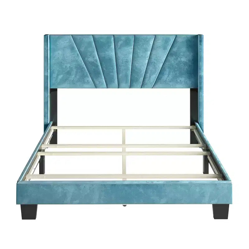 Cadre de lit plateforme rembourré en velours Ariana - Eco Dream
