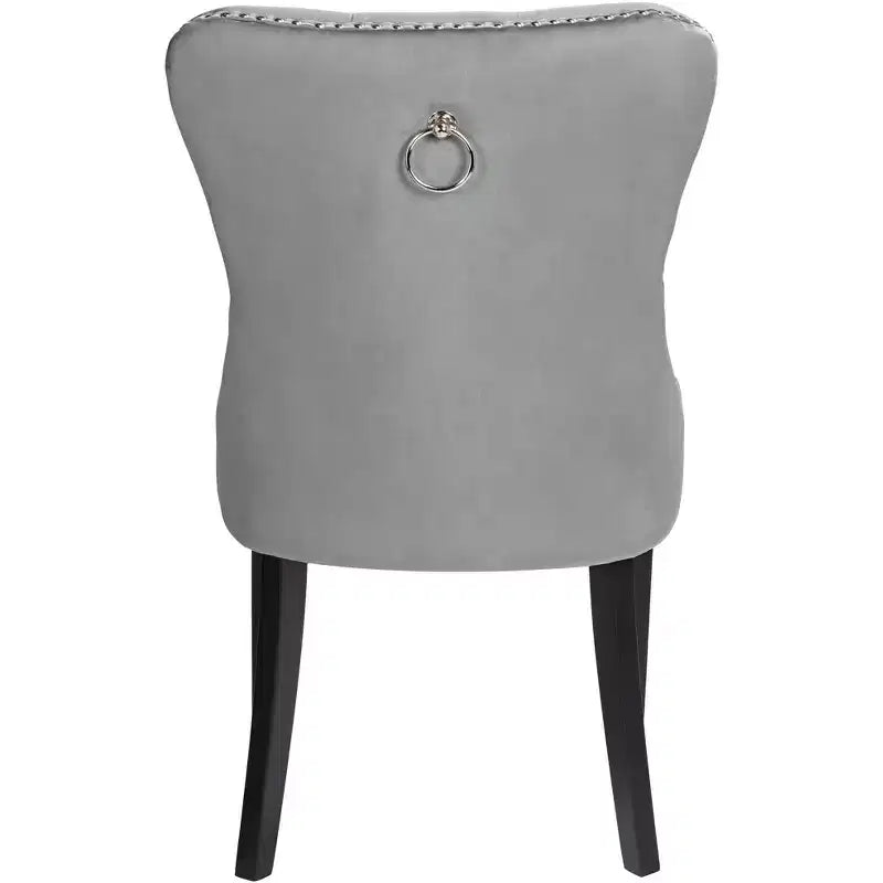 55 Downing Street 55 Downing Annabelle 20 Tufted Gray Velvet Dining Chairs Set of 2